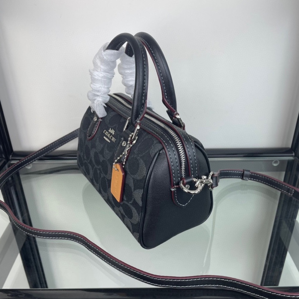 Coach Black Signature Mini Satchel - Picture 4 of 8